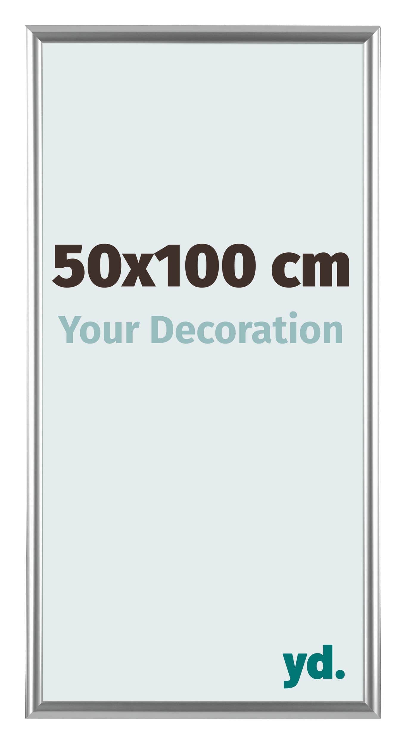 Bordeaux Plastic Photo Frame 50x100cm Silver Front Size | Yourdecoration.com