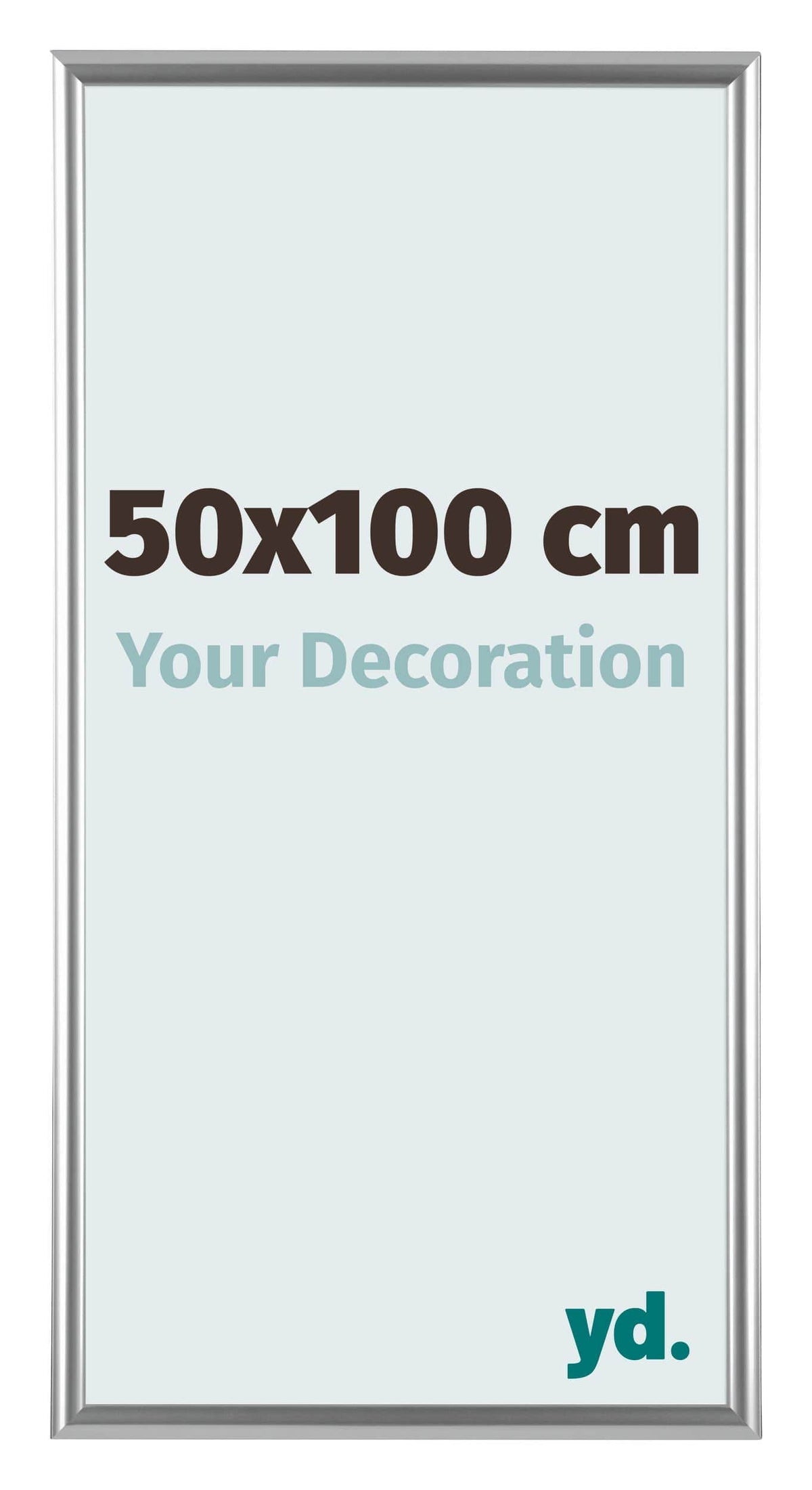Bordeaux Plastic Photo Frame 50x100cm Silver Front Size | Yourdecoration.com