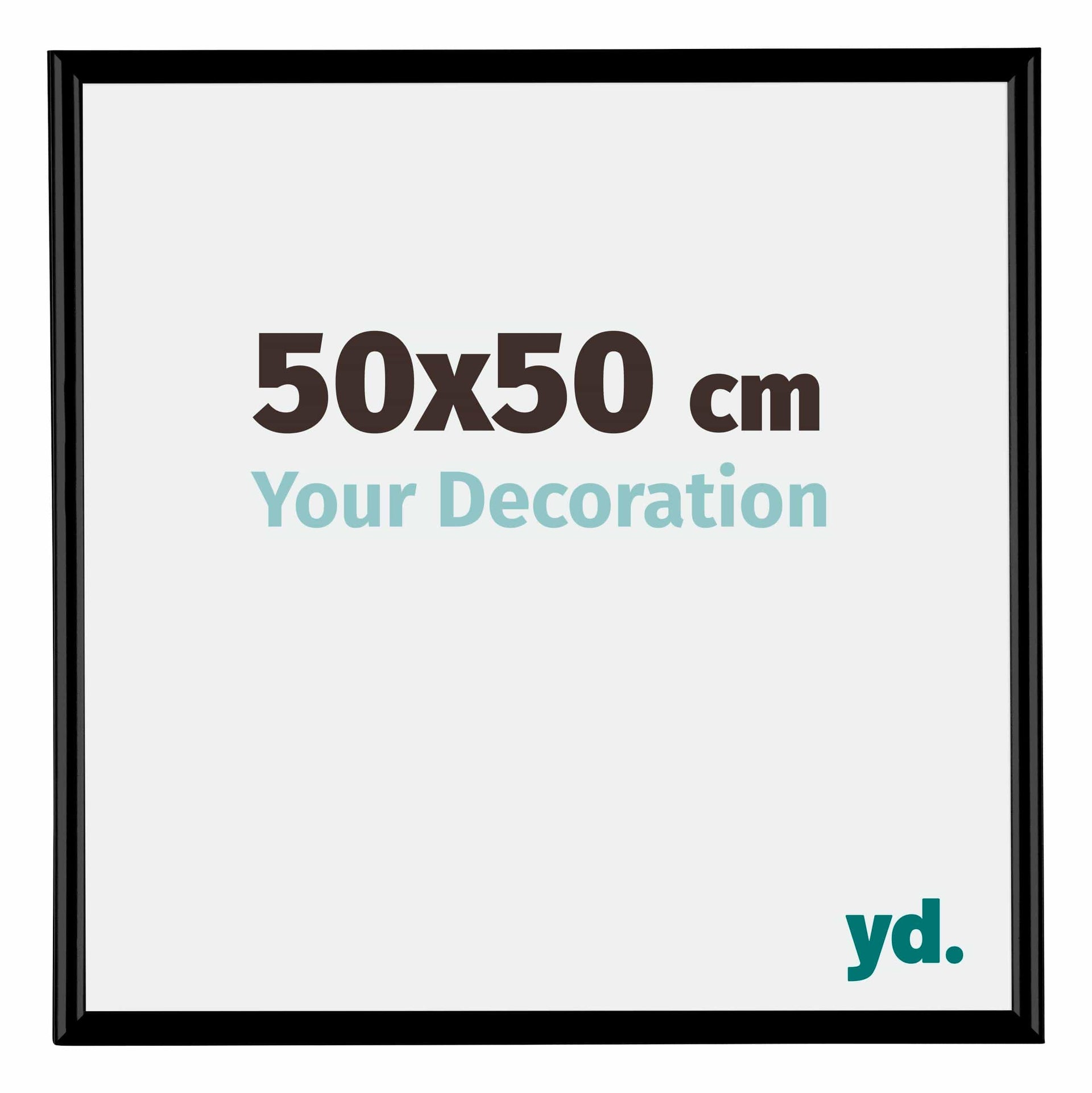 Bordeaux Plastic Photo Frame 50x50cm Black Matt Front Size | Yourdecoration.com