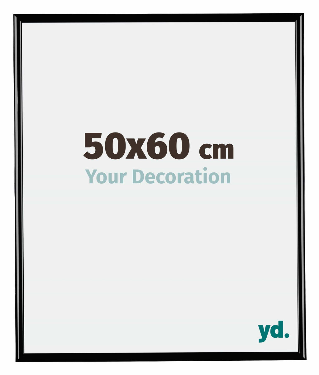 Bordeaux Plastic Photo Frame 50x60cm Black High Gloss Front Size | Yourdecoration.com