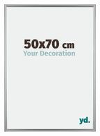 Bordeaux Plastic Photo Frame 50x70cm Silver Front Size | Yourdecoration.com