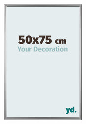 Bordeaux Plastic Photo Frame 50x75cm Silver Front Size | Yourdecoration.com