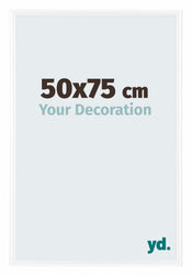Bordeaux Plastic Photo Frame 50x75cm White High Gloss Front Size | Yourdecoration.com
