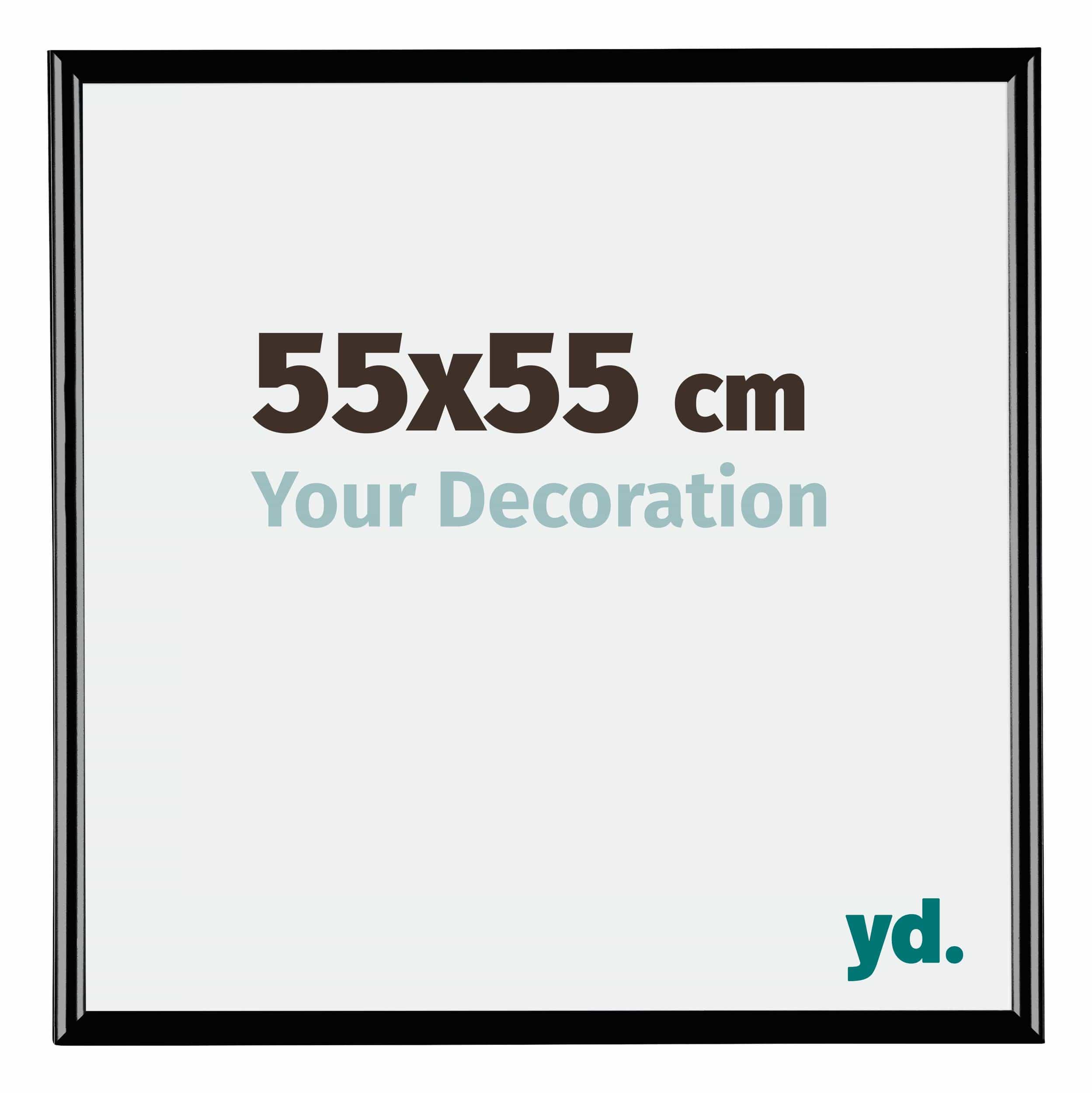 Bordeaux Plastic Photo Frame 55x55cm Black High Gloss Front Size | Yourdecoration.com