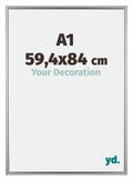 Bordeaux Plastic Photo Frame 59 4x84cm A1 Silver Front Size | Yourdecoration.com