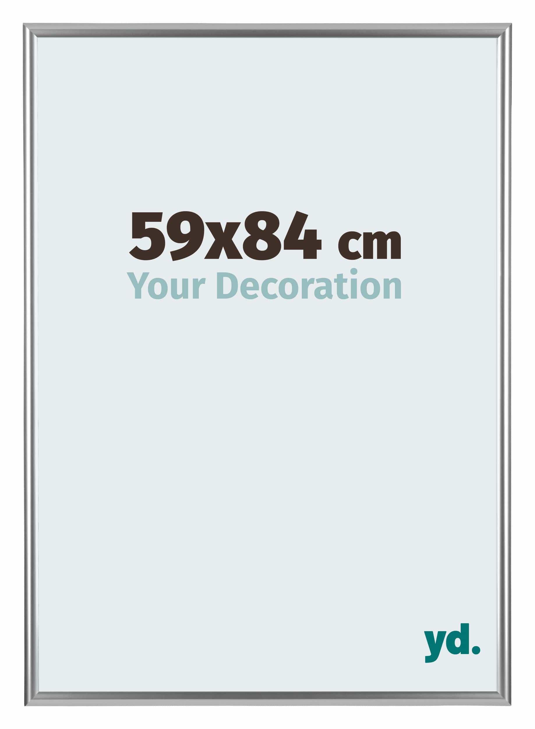 Bordeaux Plastic Photo Frame 59x84cm Silver Front Size | Yourdecoration.com