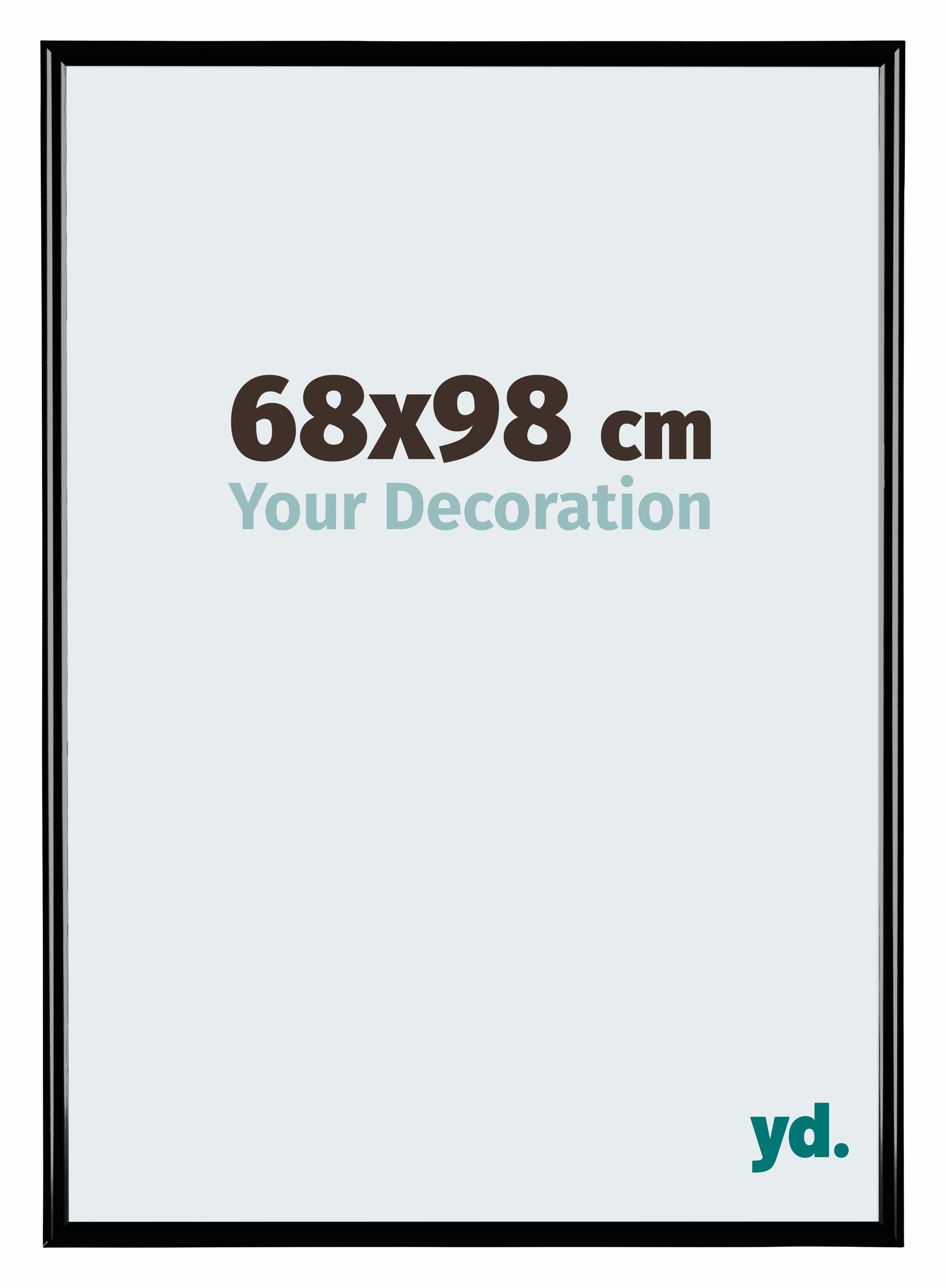 Bordeaux Plastic Photo Frame 68x98cm Black High Gloss Front Size | Yourdecoration.com