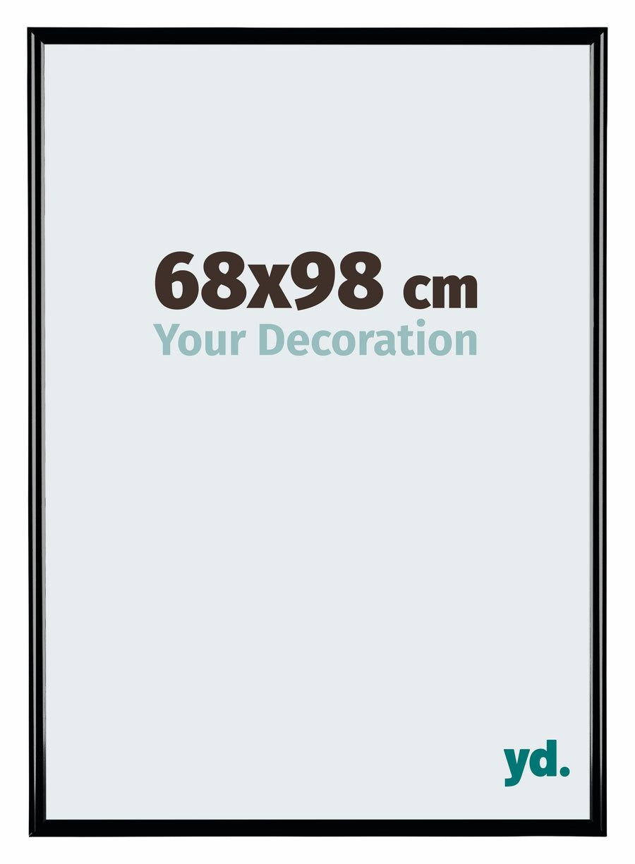 Bordeaux Plastic Photo Frame 68x98cm Black High Gloss Front Size | Yourdecoration.com