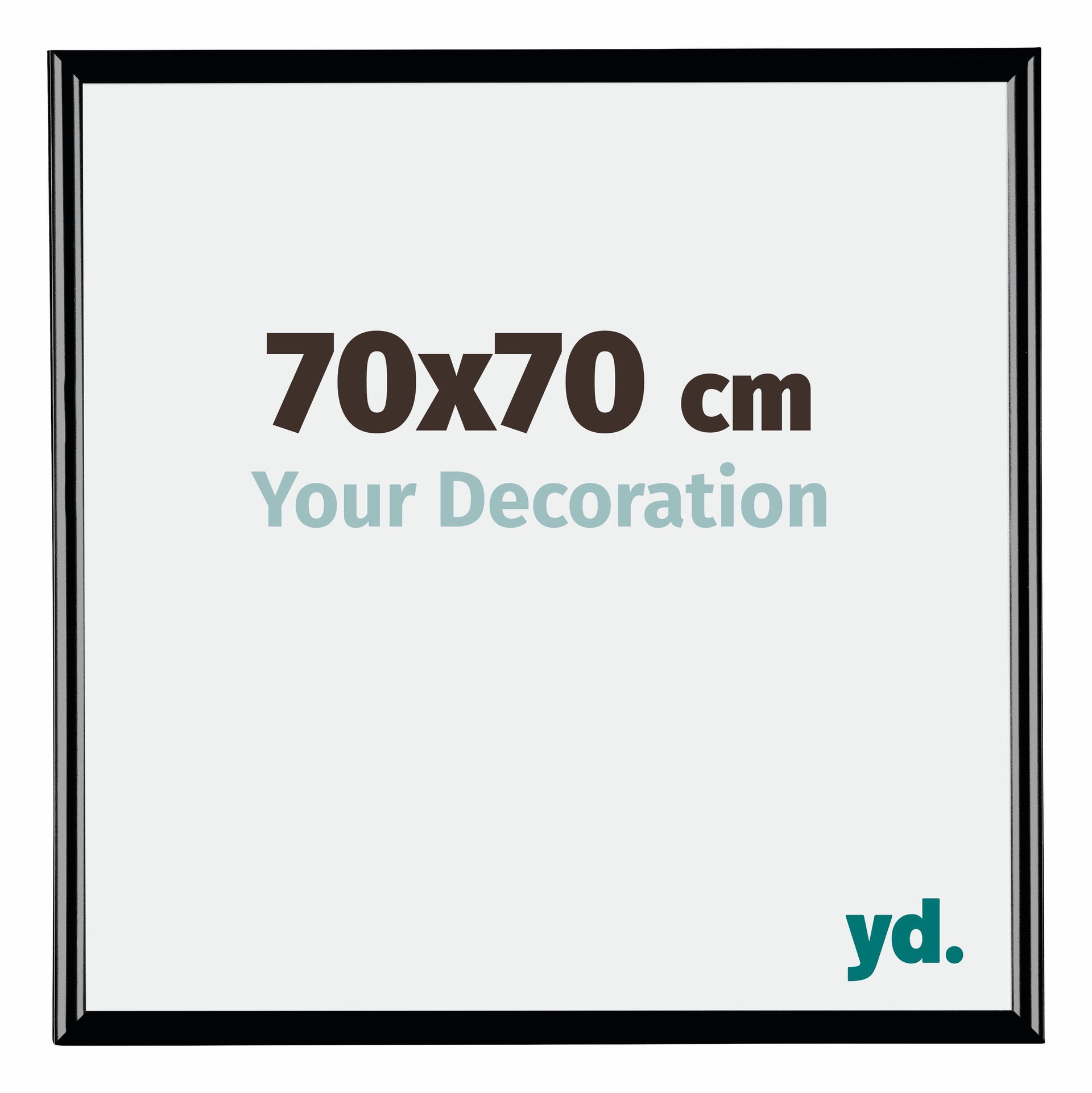 Bordeaux Plastic Photo Frame 70x70cm Black High Gloss Front Size | Yourdecoration.com
