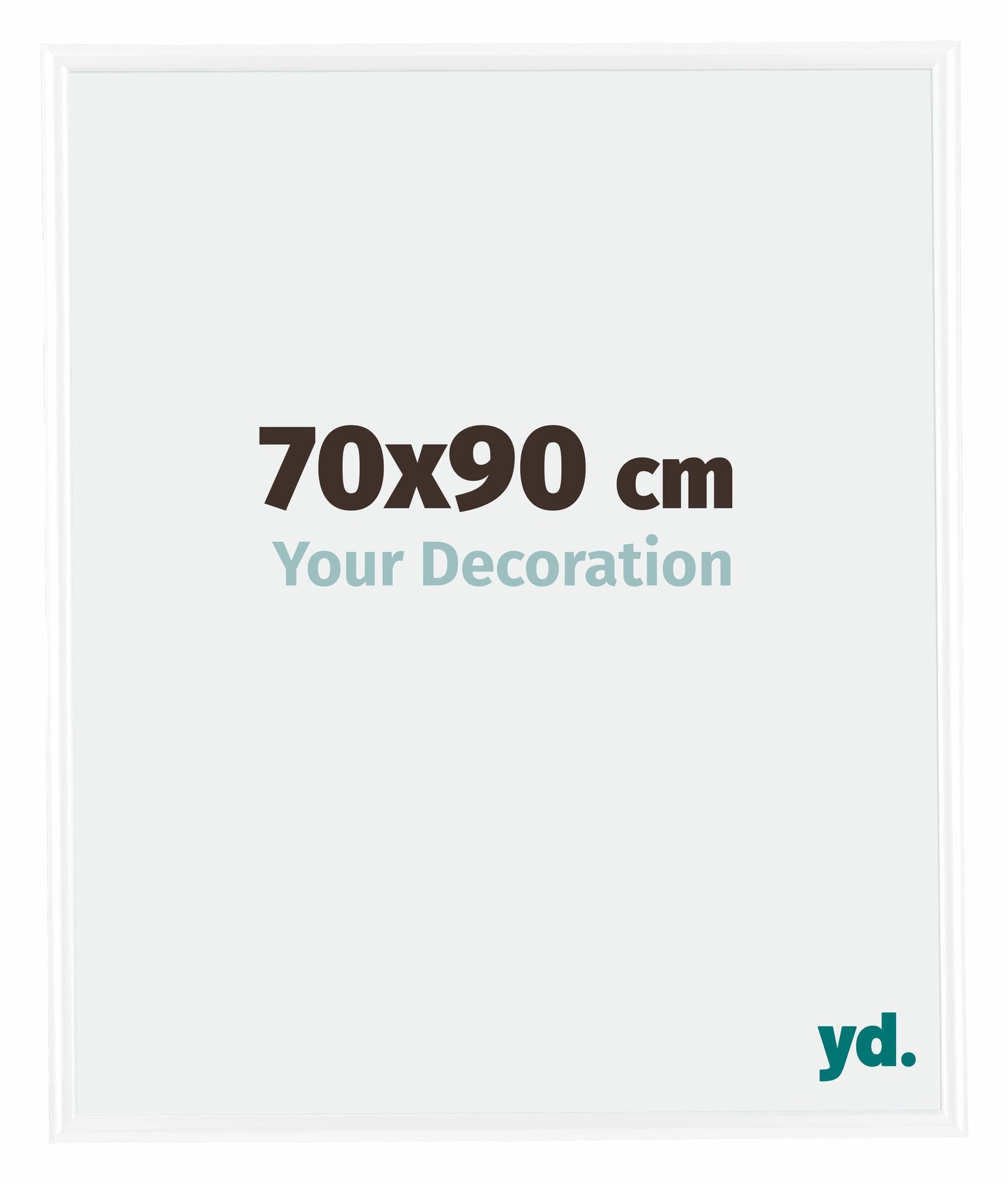 Bordeaux Plastic Photo Frame 70x90cm White High Gloss Front Size | Yourdecoration.com
