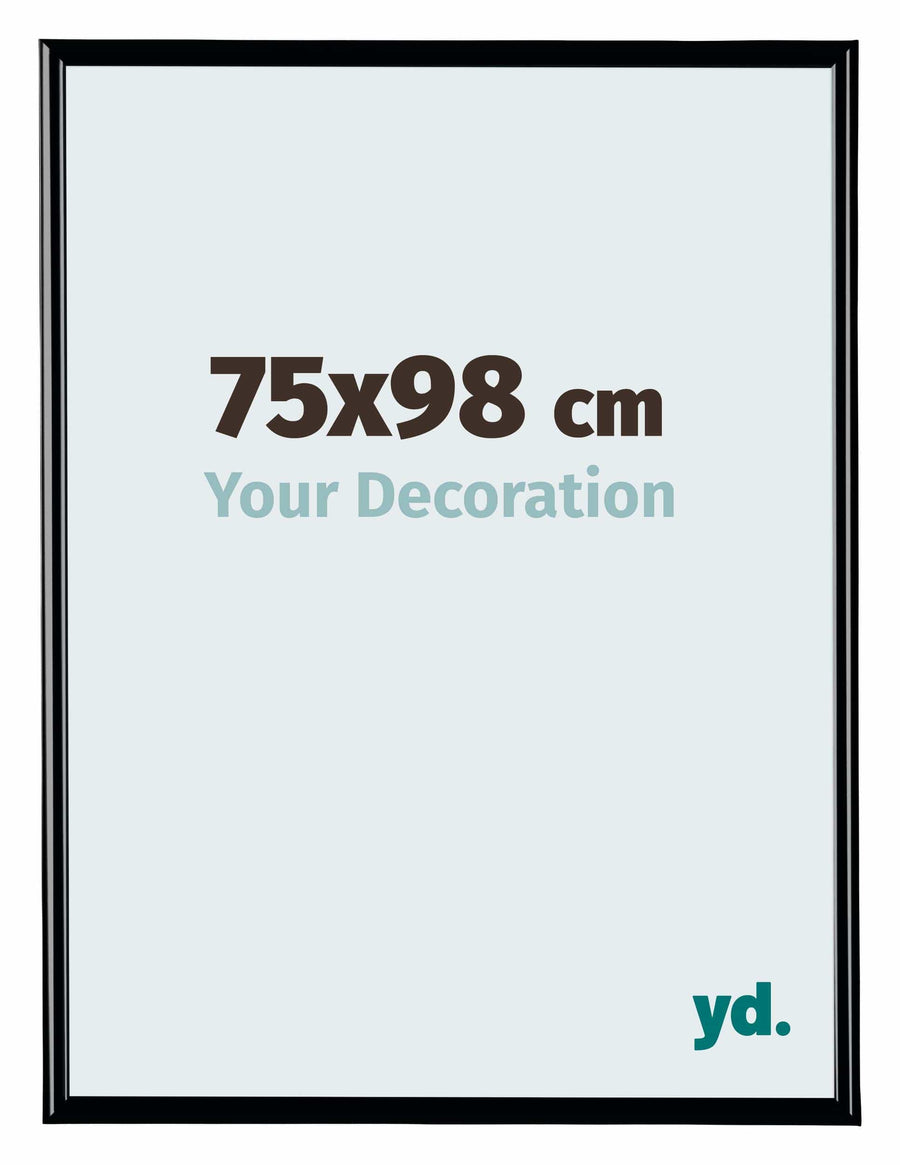 Bordeaux Plastic Photo Frame 75x98cm Black High Gloss Front Size | Yourdecoration.com