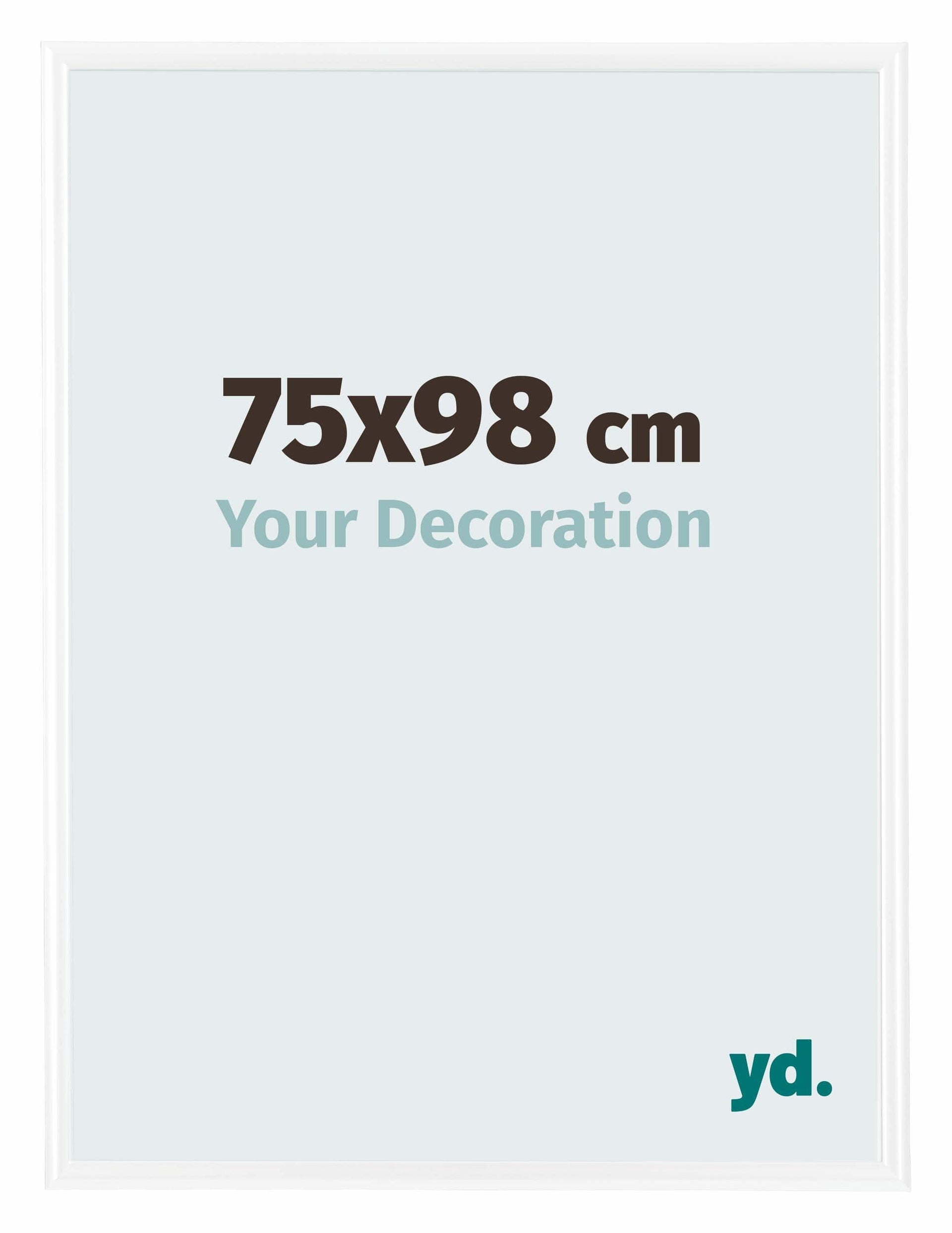 Bordeaux Plastic Photo Frame 75x98cm White High Gloss Front Size | Yourdecoration.com