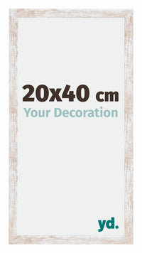 Catania MDF Photo Frame 20x40cm White Wash Size | Yourdecoration.com