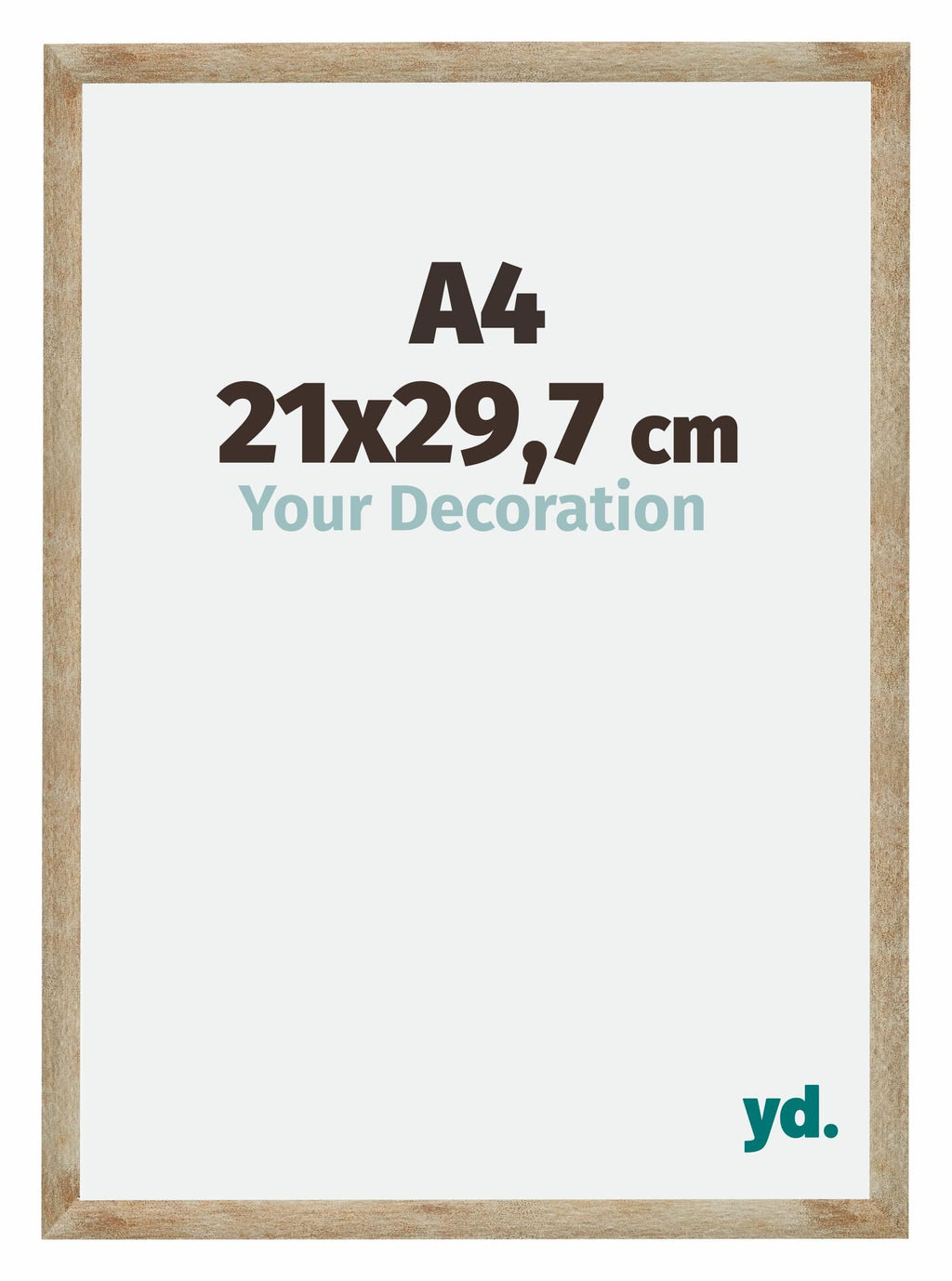 Catania MDF Photo Frame 21x29 7cm A4 Gold Size | Yourdecoration.com
