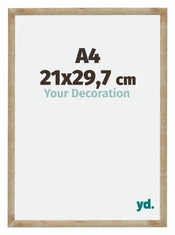 Catania MDF Photo Frame 21x29 7cm A4 Gold Size | Yourdecoration.com