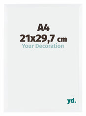Catania MDF Photo Frame 21x29 7cm A4 White Size | Yourdecoration.com