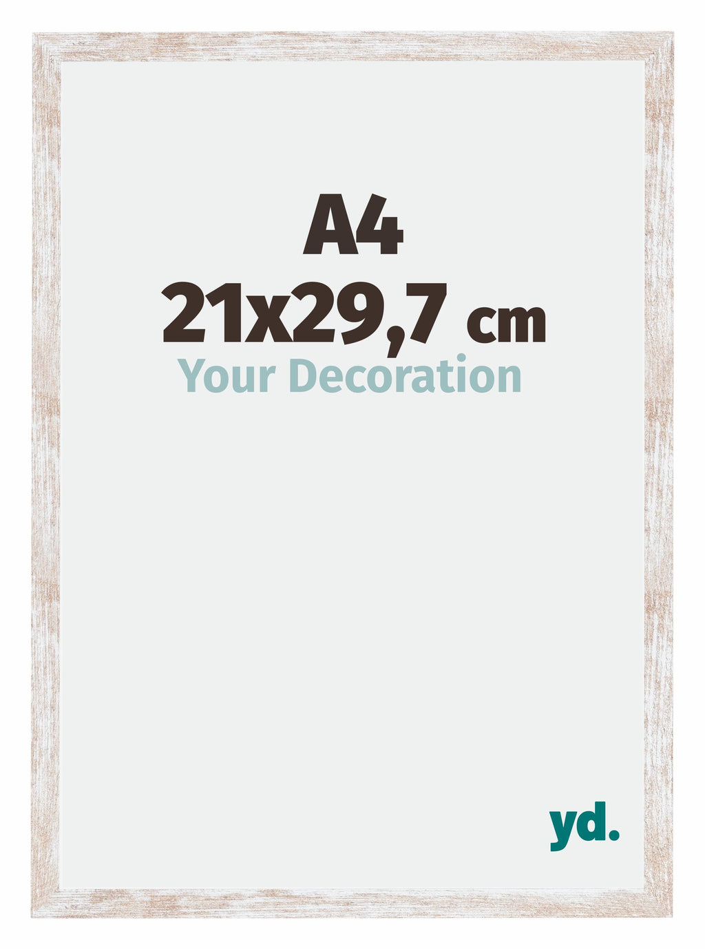Catania MDF Photo Frame 21x29 7cm A4 White Wash Size | Yourdecoration.com