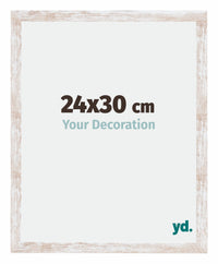 Catania MDF Photo Frame 24x30cm White Wash Size | Yourdecoration.com