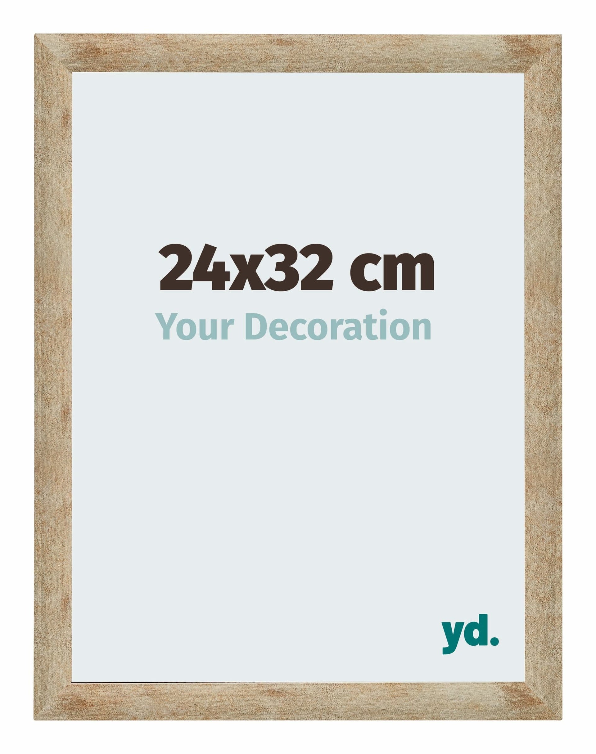 Catania MDF Photo Frame 24x32cm Gold Front Size | Yourdecoration.com