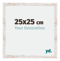 Catania MDF Photo Frame 25x25cm White Wash Size | Yourdecoration.com