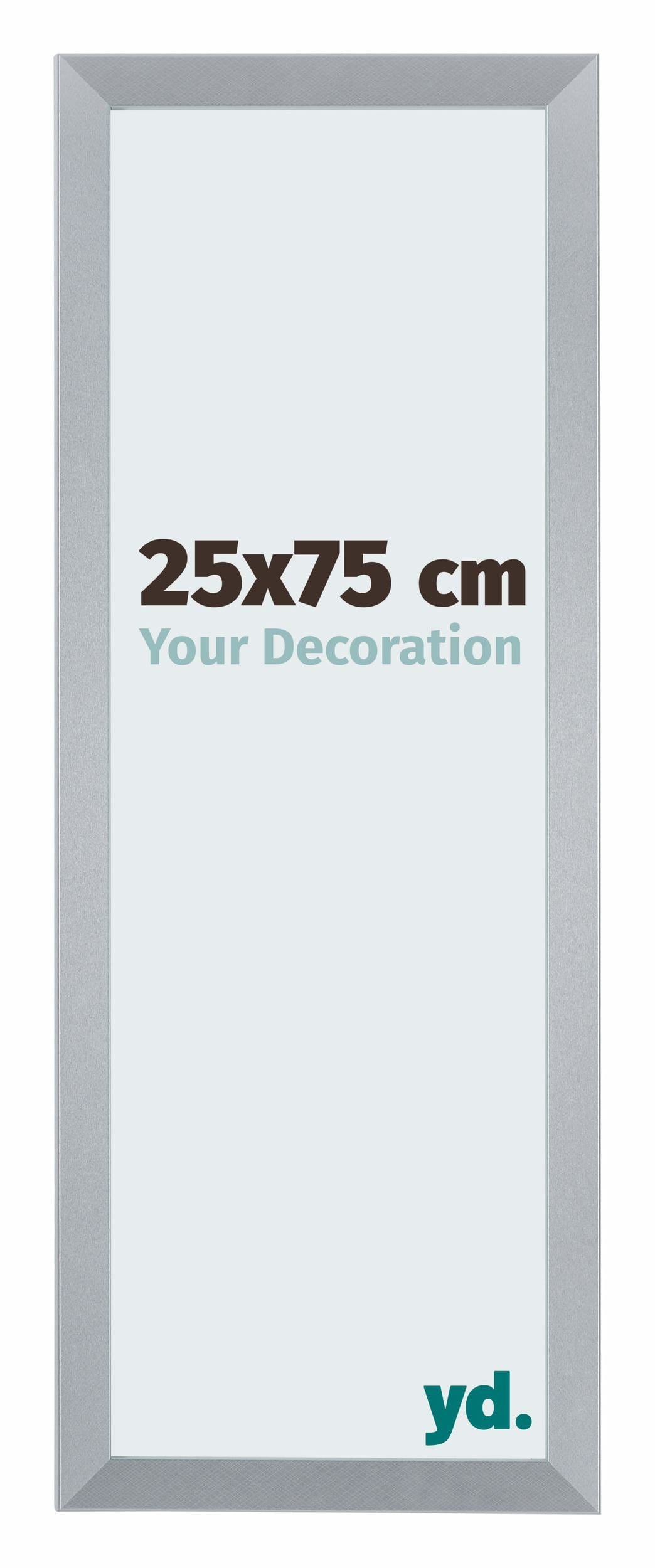 Catania MDF Photo Frame 25x75cm Silver Front Size | Yourdecoration.com