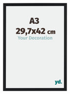 Catania MDF Photo Frame 29 7x42cm A3 Black Size | Yourdecoration.com