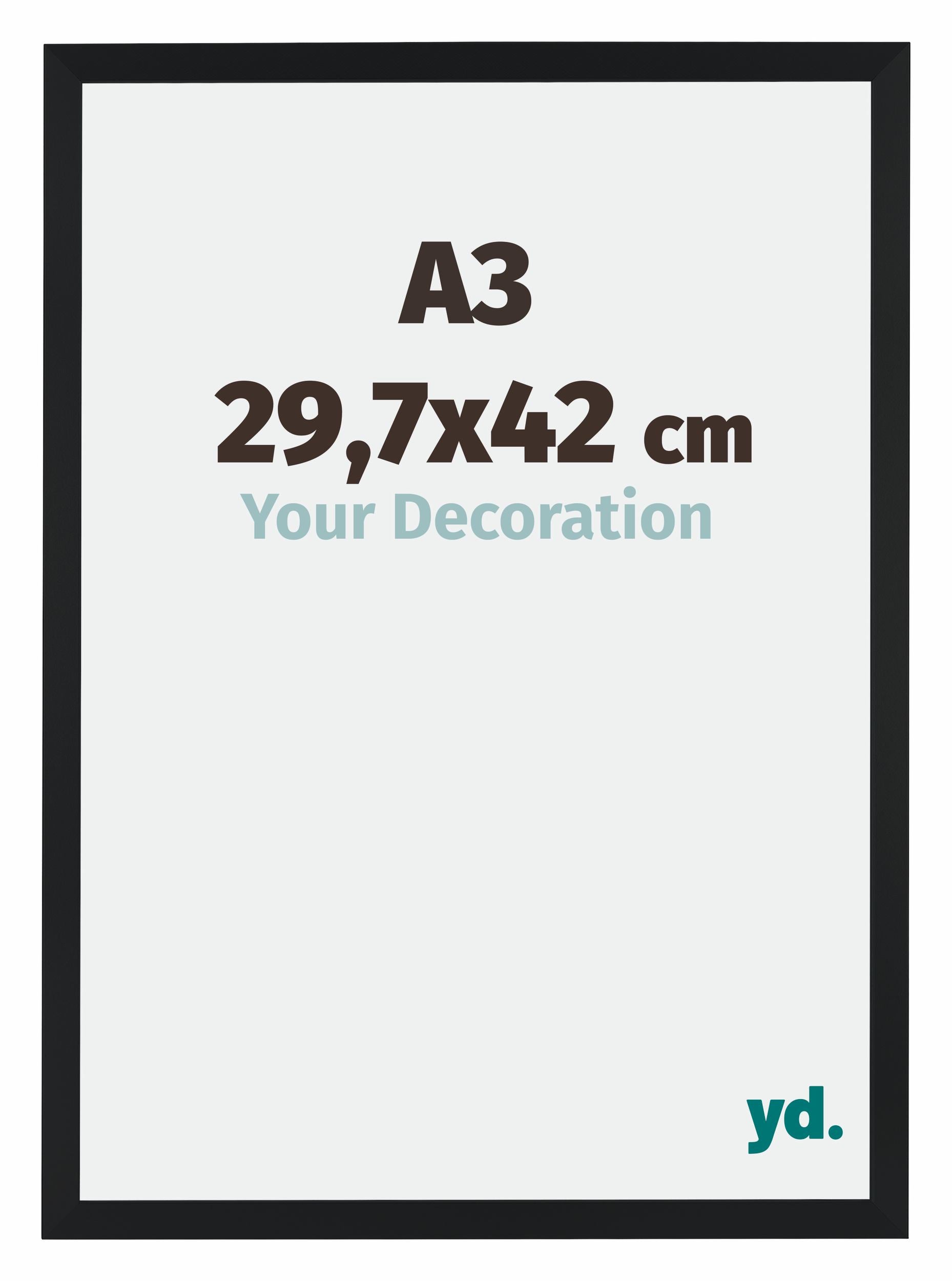 Catania MDF Photo Frame 29 7x42cm A3 Black Size | Yourdecoration.com