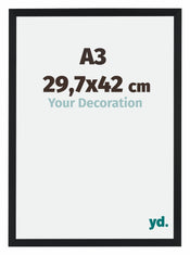 Catania MDF Photo Frame 29 7x42cm A3 Black Size | Yourdecoration.com