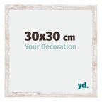 Catania MDF Photo Frame 30x30cm White Wash Size | Yourdecoration.com
