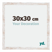 Catania MDF Photo Frame 30x30cm White Wash Size | Yourdecoration.com