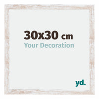 Catania MDF Photo Frame 30x30cm White Wash Size | Yourdecoration.com