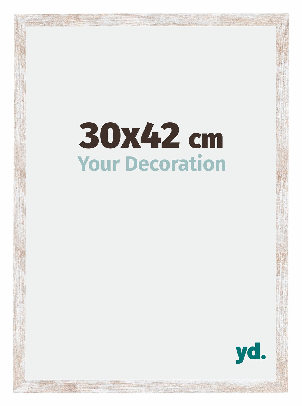 Catania MDF Photo Frame 30x42cm White Wash Size | Yourdecoration.com