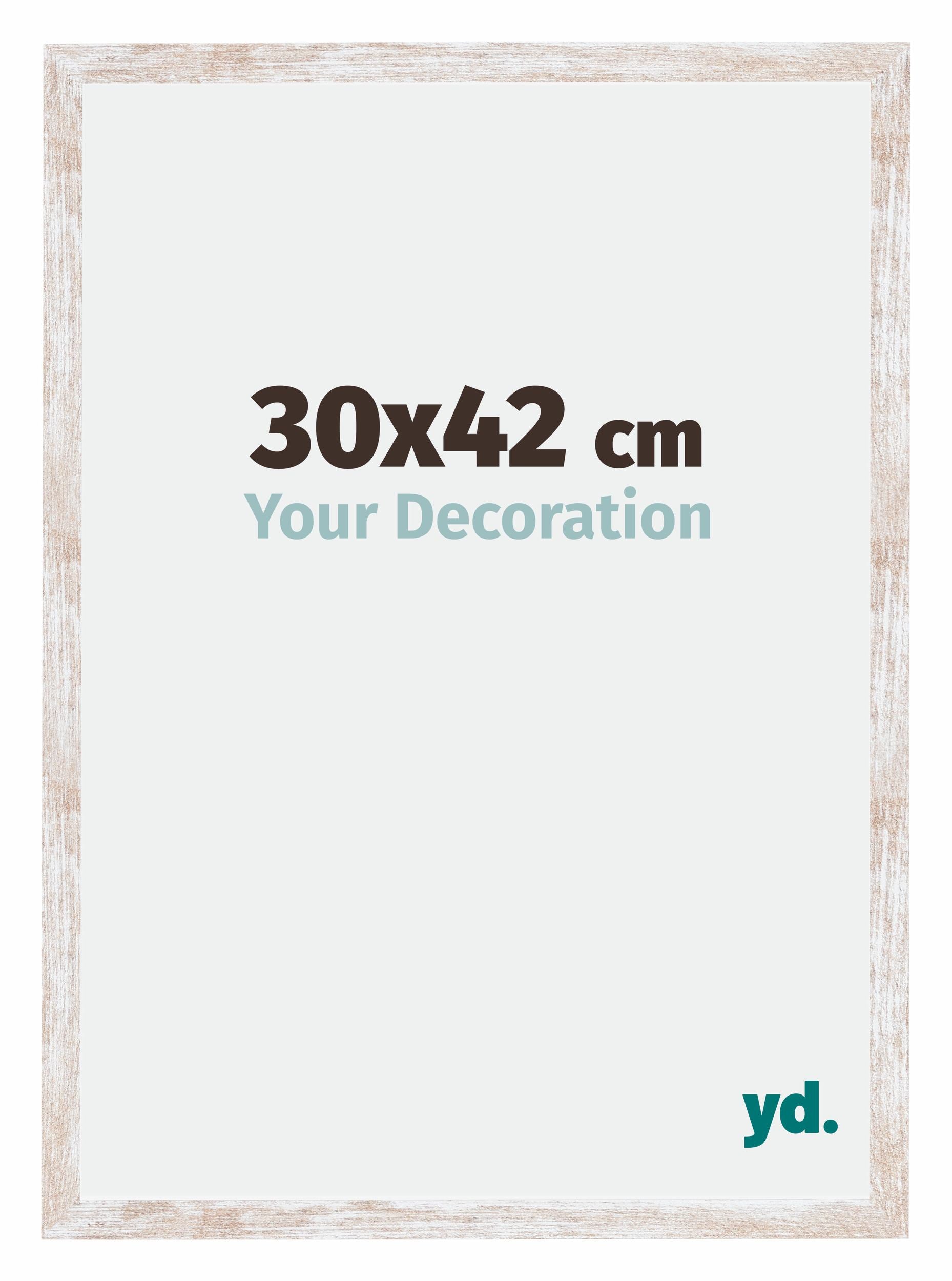 Catania MDF Photo Frame 30x42cm White Wash Size | Yourdecoration.com