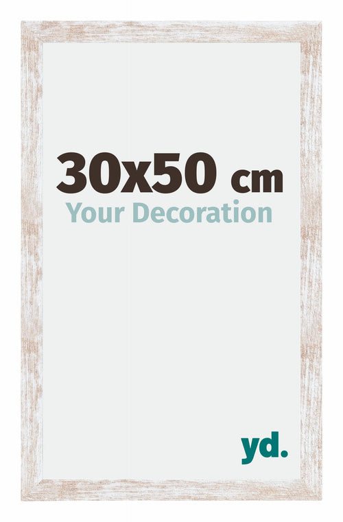 Catania MDF Photo Frame 30x50cm White Wash Size | Yourdecoration.com