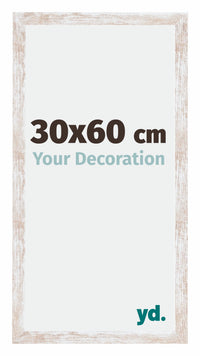 Catania MDF Photo Frame 30x60cm White Wash Size | Yourdecoration.com