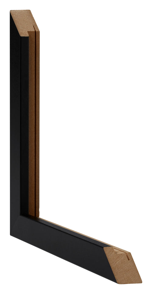 Catania MDF Photo Frame 40x40 Black Detail Intersection | Yourdecoration.com