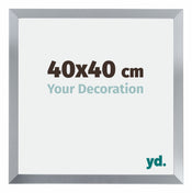 Catania MDF Photo Frame 40x40cm Silver Size | Yourdecoration.com