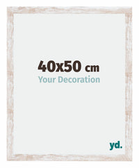 Catania MDF Photo Frame 40x50cm White Wash Size | Yourdecoration.com