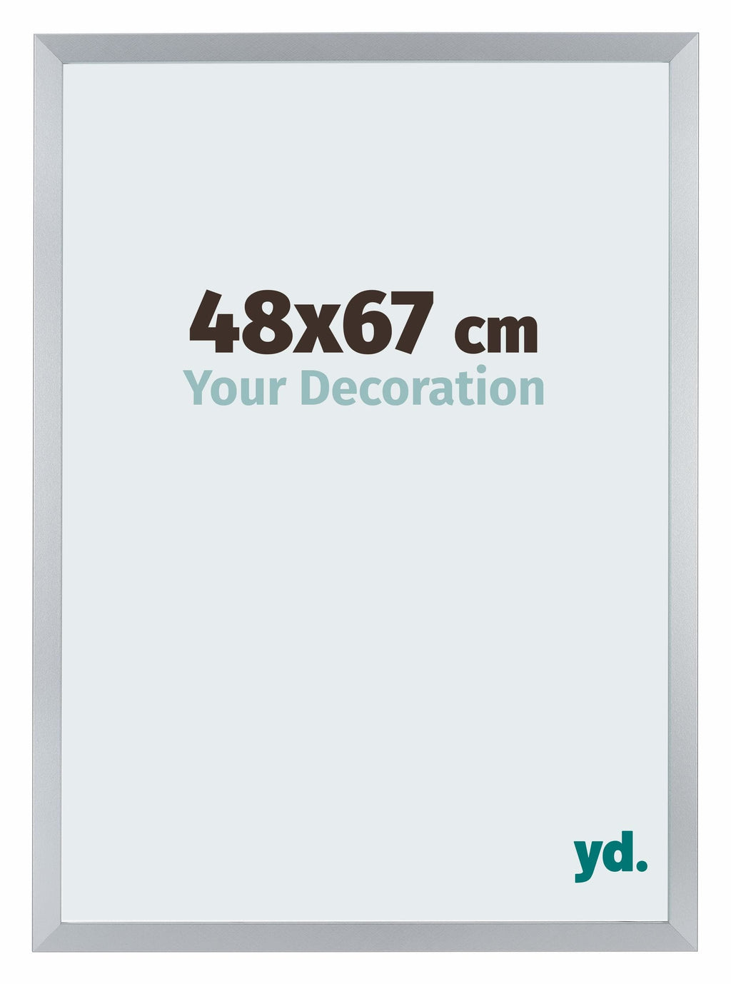 Catania MDF Photo Frame 48x67cm Silver Front Size | Yourdecoration.com