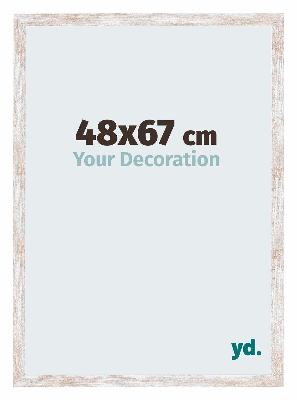 Catania MDF Photo Frame 48x67cm White Wash Front Size | Yourdecoration.com