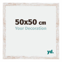 Catania MDF Photo Frame 50x50cm White Wash Size | Yourdecoration.com