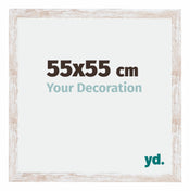 Catania MDF Photo Frame 55x55cm White Wash Size | Yourdecoration.com