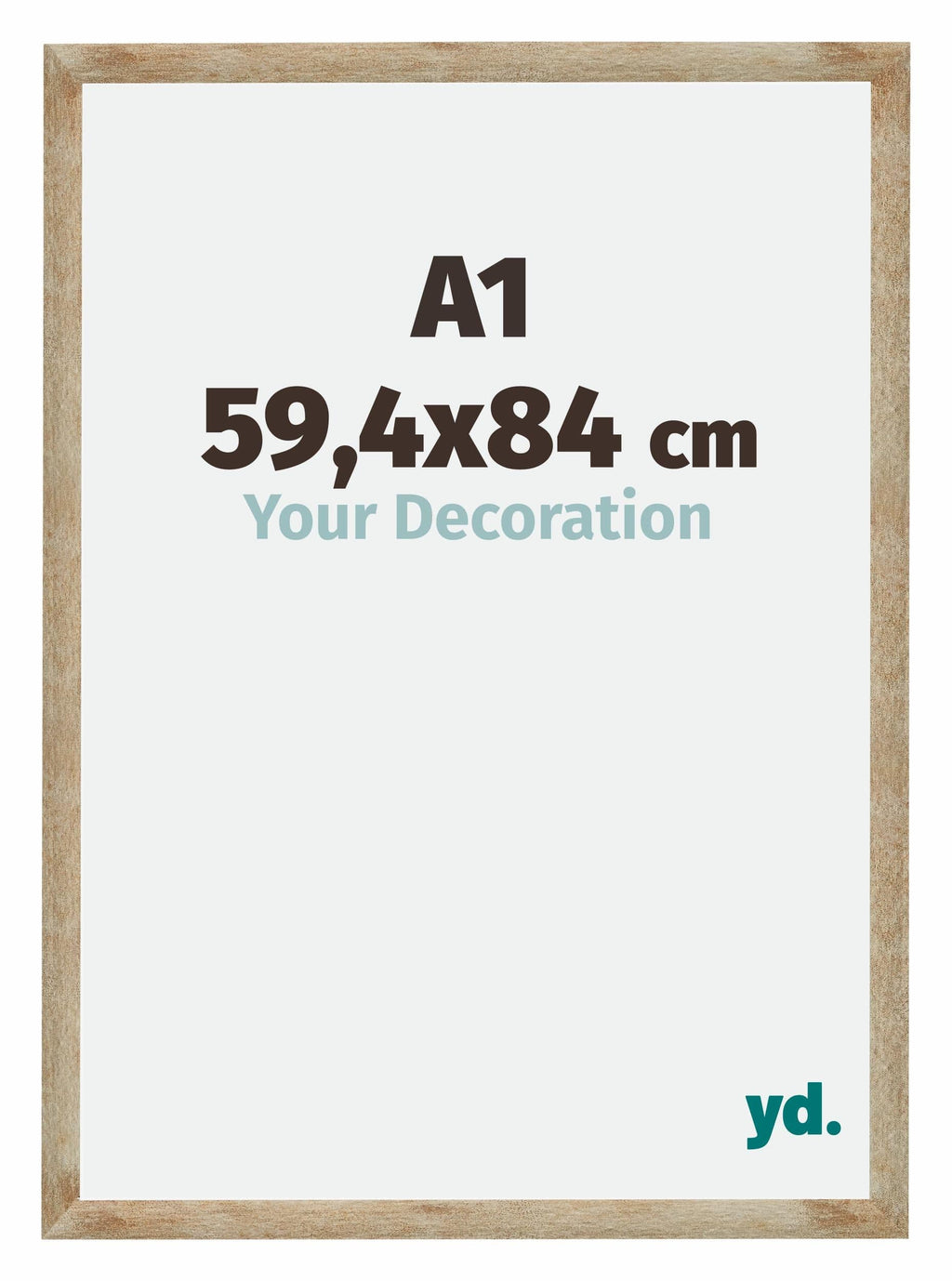 Catania MDF Photo Frame 59 4x84cm A1 Gold Size | Yourdecoration.com