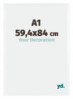 Catania MDF Photo Frame 59 4x84cm A1 White Size | Yourdecoration.com