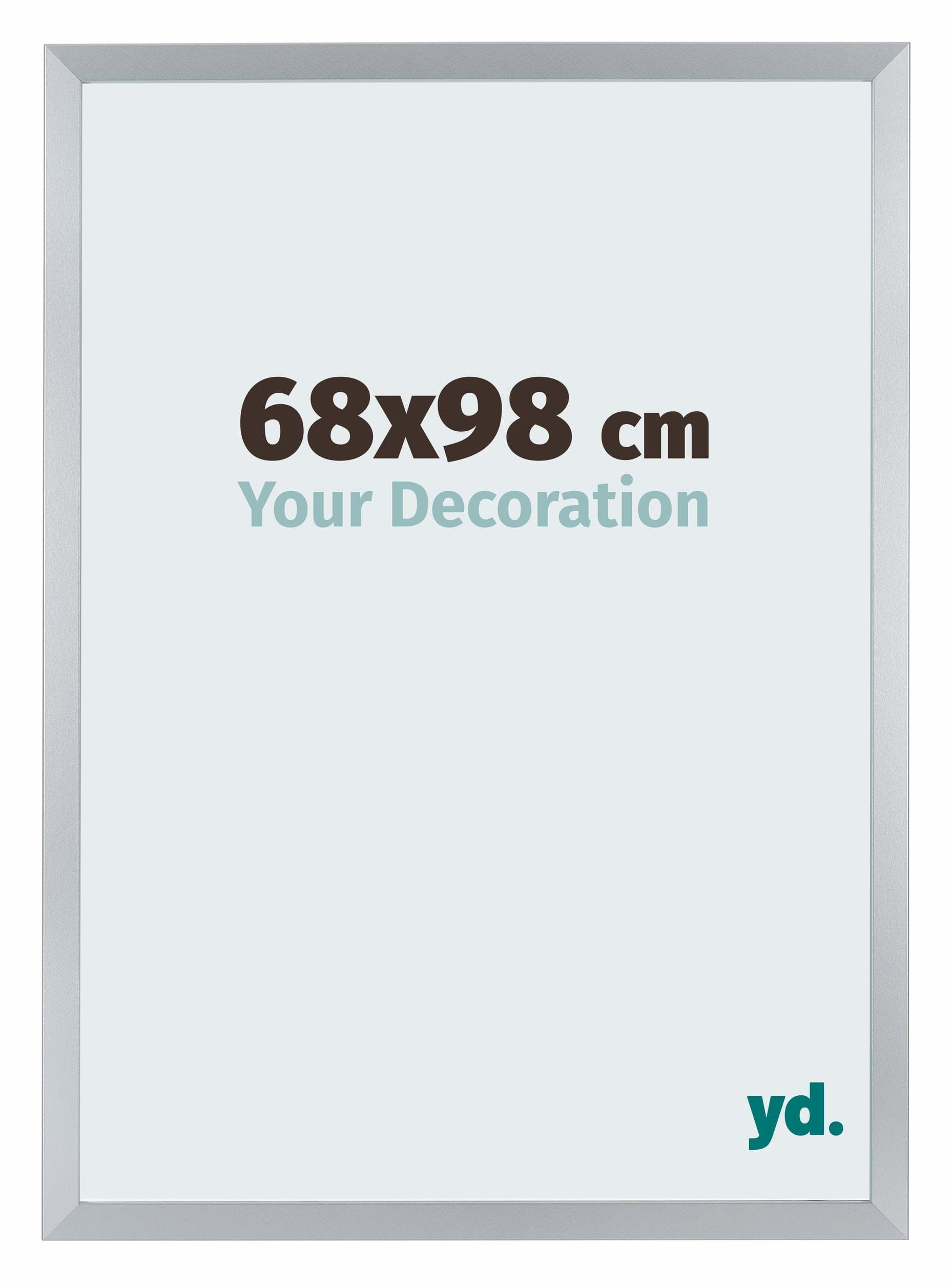Catania MDF Photo Frame 68x98cm Silver Front Size | Yourdecoration.com