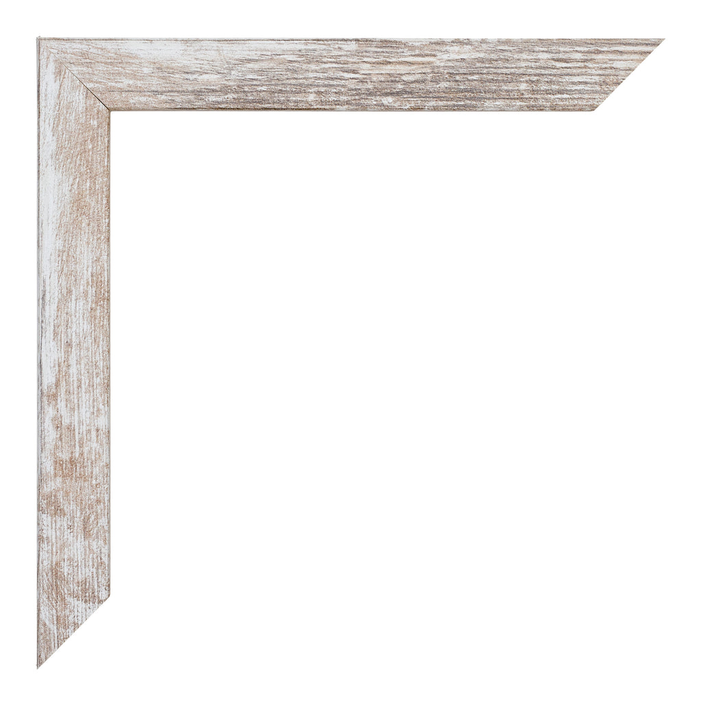 Catania MDF Photo Frame 70x90cm White Wash Detail Corner | Yourdecoration.com