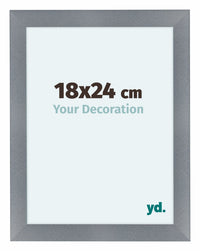 Como MDF Photo Frame 18x24cm Aluminium Brushed Front Size | Yourdecoration.com