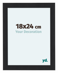 Como MDF Photo Frame 18x24cm Black Woodgrain Front Size | Yourdecoration.com