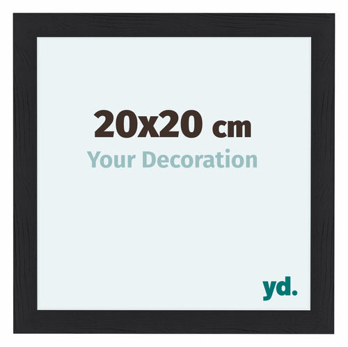 Como MDF Photo Frame 20x20cm Black Woodgrain Front Size | Yourdecoration.com