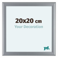 Como MDF Photo Frame 20x20cm Silver Matte Front Size | Yourdecoration.com